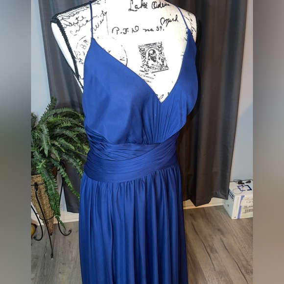 🔥Bundle Deal - Two Elegant Bridesmaids Dresses in Marine Blue NWT - Picture 3 of 15